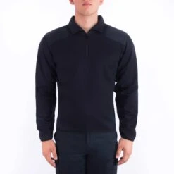 FLEECE-LINED QUARTER ZIP SWEATER