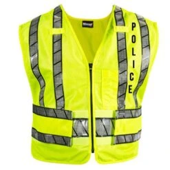 ORALITE® ZIP-FRONT SAFETY VEST - POLICE LOGO