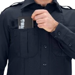 LONG SLEEVE ZIPPERED POLYESTER SHIRT -Cheap Mission Uniform Store 8600 z 04 detail1 ls zippered polyester shirt