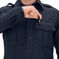 LONG SLEEVE ZIPPERED POLYESTER SHIRT -Cheap Mission Uniform Store 8600 z 04 detail2 ls zippered polyester shirt