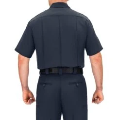 SHORT SLEEVE ZIPPERED POLYESTER SHIRT -Cheap Mission Uniform Store 8610 z 04 back ss zippered polyester shirt 1