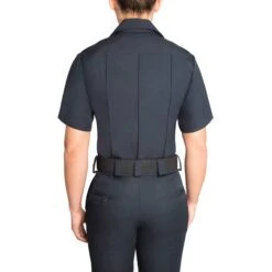 WOMEN'S SHORT SLEEVE ZIPPERED POLYESTER SHIRT -Cheap Mission Uniform Store 8610w z 04 back zippered polyester shirt womens